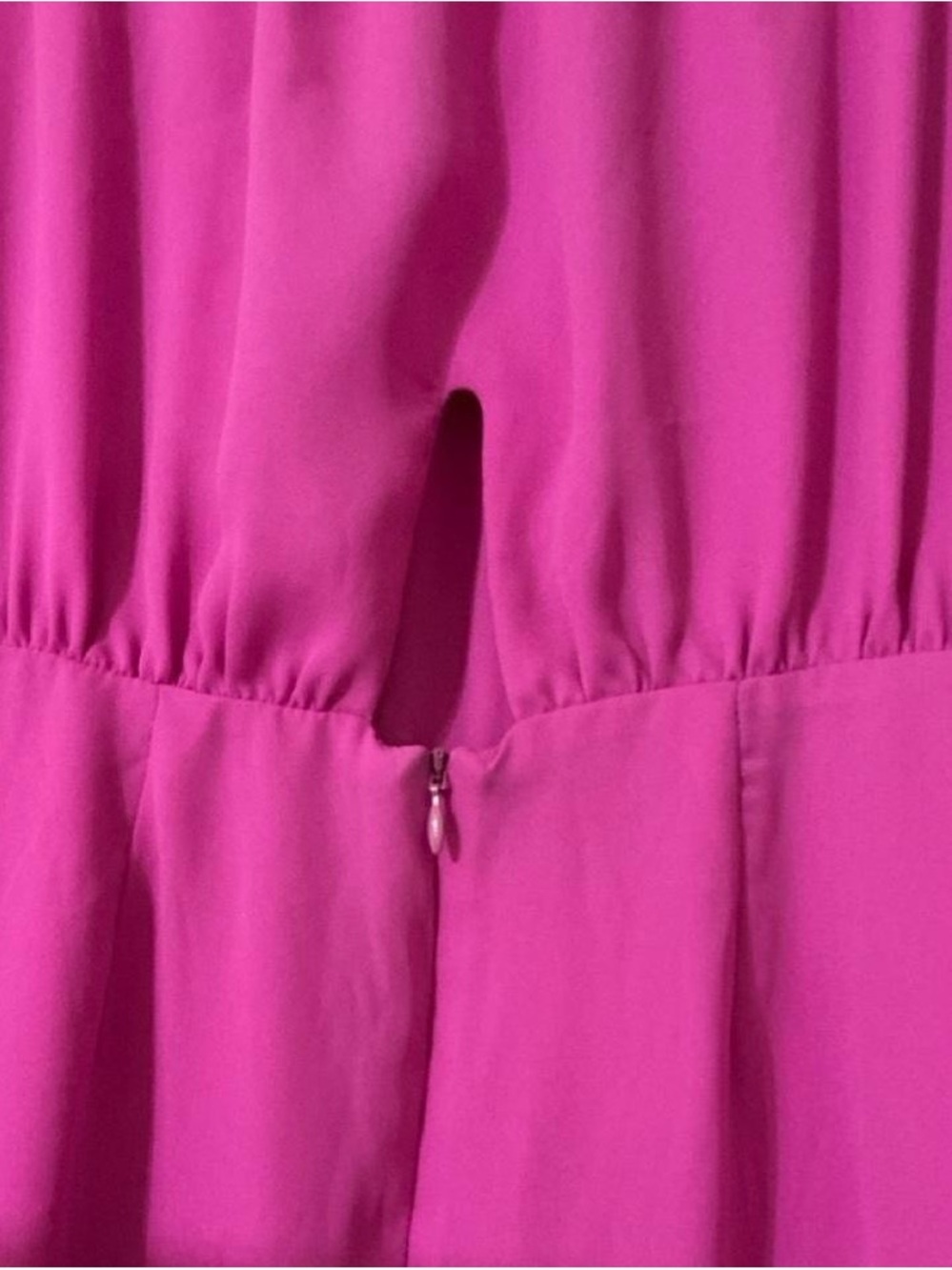 krisa Hot Pink Strapless Mini Dress Size Small Fuchsia Asymmetrical Ruffle - Picture 4 of 5